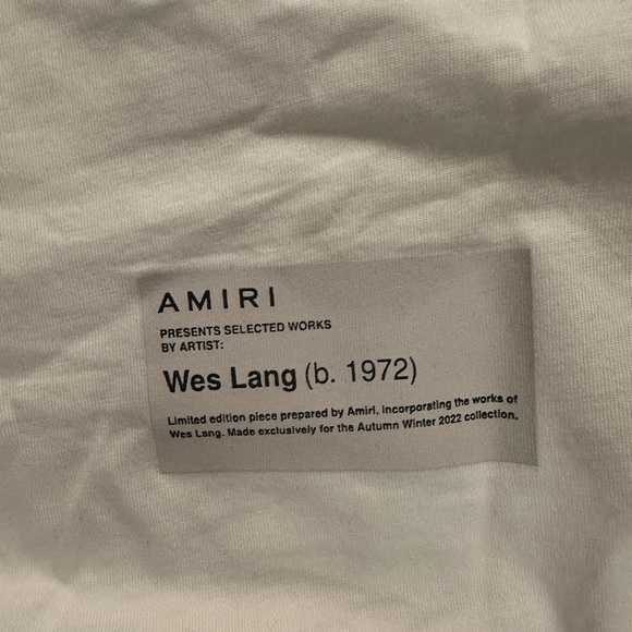 AMIRI
logo-print cotton T-shirt size large white - Picture 10 of 11